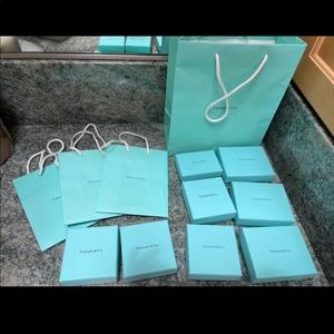 Lot of Tiffany & Co boxes and bags